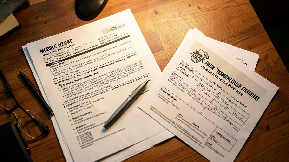 Documentos de título de casa móvil de Pennsylvania y formularios del parque